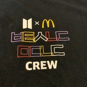 Black BTSxMcDonalds tee shirt